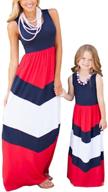 👗 stylish summer mommy striped chevron dresses for girls logo