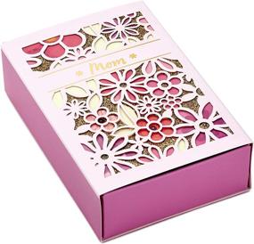 img 4 attached to Hallmark Paper Wonder Mother's Day Gift Box – Mom, Pink/Gold Glitter, Flowers - Small Slide Box for Moms, Grandmas, Nanas, and Mom Squads