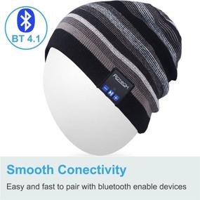 img 1 attached to 🧣 Rotibox Bluetooth Beanie Hat: Wireless Headphone for Outdoor Sports & Xmas Gifts