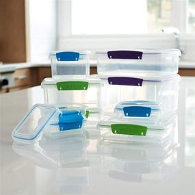 img 1 attached to Klip It Accents Collection 20-Piece Set - Assorted Shapes, Colors - Food Storage and Meal Prep Containers