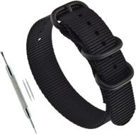 🔴 premium black nylon watch replacement buckle: durable and stylish fastening solution logo