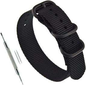 img 4 attached to 🔴 Premium Black Nylon Watch Replacement Buckle: Durable and Stylish Fastening Solution