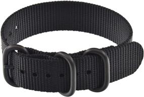 img 3 attached to 🔴 Premium Black Nylon Watch Replacement Buckle: Durable and Stylish Fastening Solution