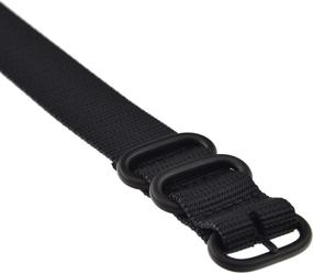 img 1 attached to 🔴 Premium Black Nylon Watch Replacement Buckle: Durable and Stylish Fastening Solution