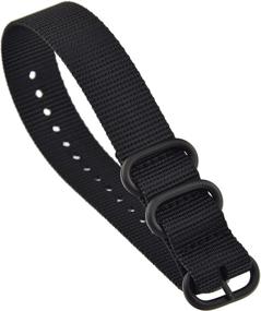 img 2 attached to 🔴 Premium Black Nylon Watch Replacement Buckle: Durable and Stylish Fastening Solution