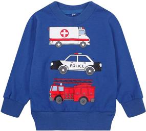 img 4 attached to 👕 Sweatshirts Crewneck Pullover Toddler Cars 8065: Stylish Boys' Fashion Hoodies & Sweatshirts