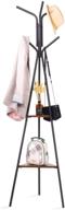 house day coat rack stand - elegant metal hat hanger with convenient shelves for entryways, hallways, bedrooms, and offices logo