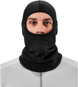 img 3 attached to Black Spandex Top Balaclava: Winter Face Mask for Comfortable Wear Under Helmet - Ergodyne N-Ferno 6822