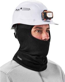 img 1 attached to Black Spandex Top Balaclava: Winter Face Mask for Comfortable Wear Under Helmet - Ergodyne N-Ferno 6822