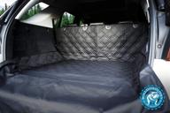 bulldogology suv cargo liner seat cover for dogs - premium pet trunk cargo cover with heavy-duty durability, waterproofing, non-slip backing, washable, and bumper flap protection logo