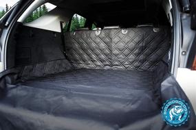 img 4 attached to Bulldogology SUV Cargo Liner Seat Cover for Dogs - Premium Pet Trunk Cargo Cover with Heavy-Duty Durability, Waterproofing, Non-Slip Backing, Washable, and Bumper Flap Protection