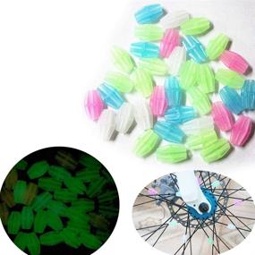 img 4 attached to Enhance Your Bike with 144 pcs Luminous Colorful Spokes Bead Set - Assorted Colors, Perfect Bike Decoration Accessories for Kids - DonLeeving Luckycivia