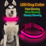 🐶 usb rechargeable led dog collar - higuard light up collar for small, medium, large dogs - adjustable & comfortable mesh safety collar logo