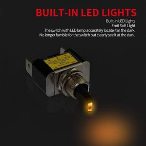 img 3 attached to 🚗 DaierTek 12V Yellow LED Car Auto ON/Off SPST Toggle Switch 12mm - Ideal for Boat, Marine, and Rocker Applications
