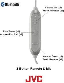 img 2 attached to 🎧 JVC Gumy Sport Беспроводные Bluetooth наушники, белые (HAEN10BTW), с водонепроницаемым беспроводным насадкой от пота