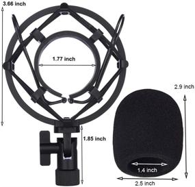 img 1 attached to Microphone Windscreen Anti Vibration Suspension Diameter1 8In