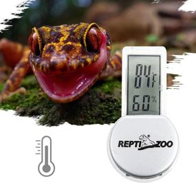 img 3 attached to 🦎 REPTI ZOO Reptile Thermometer Hygrometer with Suction Cup, Digital Temperature and Humidity Gauge for Reptile Rearing Box Terrarium Tank, Bearded Dragon, Fahrenheit (℉)