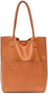 stephiecath women's fashion shoulder handbags - premium soft genuine cow leather large tote bag with double handles logo