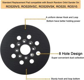 img 2 attached to 5-Inch ROS20vs Replacement Sanding Pad - Compatible with Bosch RS035, 8-Hole Hard Hook-&-Loop Sander Backing Pad - Fits ROS10, ROS20VS, ROS20VSC, ROS20 - Pack of 2 (2)