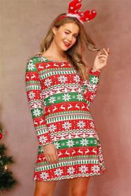 img 1 attached to G and PL Women's Christmas Printed Tunic Dress: Festive Holiday Fashion