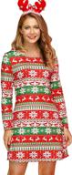 g and pl women's christmas printed tunic dress: festive holiday fashion logo