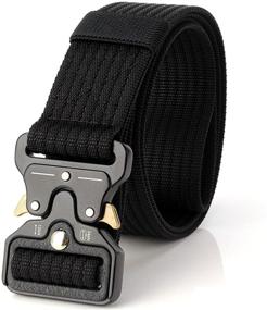 img 4 attached to Heavy-Duty Quick Release Tactical Military Webbing Accessories for Men's Belts