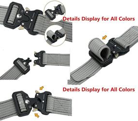 img 2 attached to Heavy-Duty Quick Release Tactical Military Webbing Accessories for Men's Belts