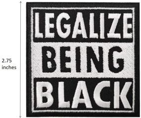 img 1 attached to Black Lives Matter DIY Mask: Legalize Being Black Patch, Cute-Patch 2.75'' Embroidered Iron on Patch