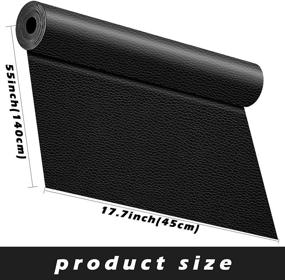 img 3 attached to 🛋️ Self-Adhesive Leather Repair Patch Kit - Vinyl Leather Patches for Couch, Furniture, Car Seat, Sofa, Shoe, Wall - Large Size (Black, 17.6x55 inch)