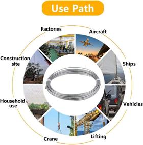 img 1 attached to 📏 YXGOOD 316 Wire Rope Cable Kit - 1/16 Inch x 33 Feet Stainless Steel Wire Rope Cable with 20 Aluminum Crimping Sleeves and 6 Stainless Steel Thimble Cable Railing Accessories