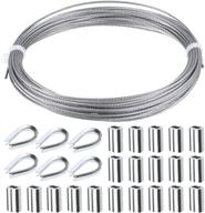 📏 yxgood 316 wire rope cable kit - 1/16 inch x 33 feet stainless steel wire rope cable with 20 aluminum crimping sleeves and 6 stainless steel thimble cable railing accessories logo