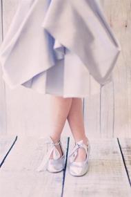 img 2 attached to Ballet-inspired Elegance: Discover iGirlDress Dazzling Ballerina Flats with Satin Ribbon Ties