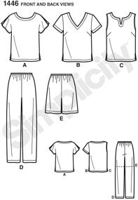 img 1 attached to 🧵 Simplicity US1446FF Easy-to-Sew Women's Sewing Pattern Kit for Shirts, Pants, and Shorts - Code 1446, Sizes 18W-24W