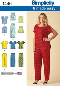 img 3 attached to 🧵 Simplicity US1446FF Easy-to-Sew Women's Sewing Pattern Kit for Shirts, Pants, and Shorts - Code 1446, Sizes 18W-24W