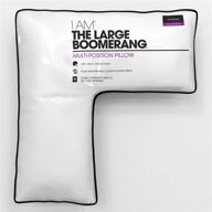🌙 i am the large boomerang pillow, pack of 1, white: premium comfort and support logo
