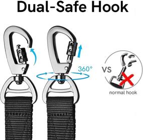 img 3 attached to 🐾 Heavy Duty TwoEar Short Dog Leash and Dog Harness Combo Set - Nylon Training Leashes for Large Dogs with Traffic Control