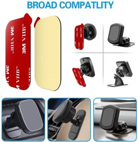 img 1 attached to 🔘 8pcs 3M VHB Double Sided Sticker Heat Resistance Tape, Replacement for Car Dashboard Magnetic Phone Mount Base, Ideal for Magnet Cellphone Holder & Windshield Dash Cam by pop-tech