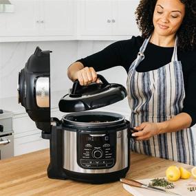 img 2 attached to 🍲 NINJA FD401 Foodi 8-qt. 9-in-1 Deluxe XL Cooker & Air Fryer-Stainless Steel Pressure Cooker, 8-Quart, (Renewed): Unbeatable Kitchen Appliance for Versatile Cooking