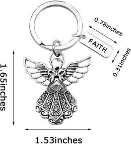 img 3 attached to ✝️ Guardian Angel Keychain with Faith Charm: The Perfect Memorial Keyring for Religious Gifts