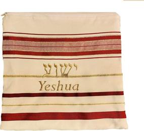 img 3 attached to The Blood of Yeshua Jesus Red Tallit Prayer Shawl and Matching Zipper Bag: A Powerful Symbol of Faith