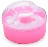 👶 ericotry 2 pcs baby after-bath powder puff sponge box kit dispenser diy make up cosmetic loose powder jar container case (pink) - convenient and stylish storage solution for post-bath baby powder application logo