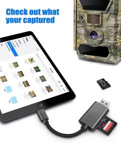 img 1 attached to 📱 Versatile SD Card Reader for iPhone/iPad with Trail Camera SD Viewer Adapter - USB Memory Micro SD Card Reader for iPhone Mac PC Desktop - Plug and Play, No App Required!