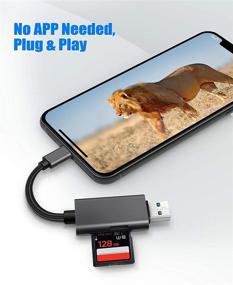 img 2 attached to 📱 Versatile SD Card Reader for iPhone/iPad with Trail Camera SD Viewer Adapter - USB Memory Micro SD Card Reader for iPhone Mac PC Desktop - Plug and Play, No App Required!