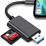📱 versatile sd card reader for iphone/ipad with trail camera sd viewer adapter - usb memory micro sd card reader for iphone mac pc desktop - plug and play, no app required! logo