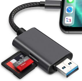 img 4 attached to 📱 Versatile SD Card Reader for iPhone/iPad with Trail Camera SD Viewer Adapter - USB Memory Micro SD Card Reader for iPhone Mac PC Desktop - Plug and Play, No App Required!