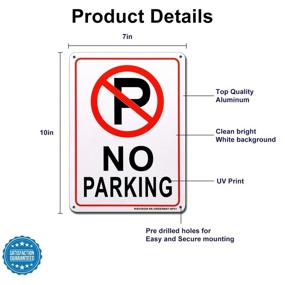 img 3 attached to No Parking Sign With Universal Symbol Sign (2 Pack)