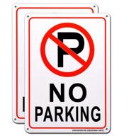 no parking sign with universal symbol sign (2 pack) logo