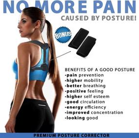 img 1 attached to 👍 Alfea Posture Corrector: Under Clothes Back Brace for Men and Women - Effective Office/Game Reminder for Back Pain Relief and Posture Straightening