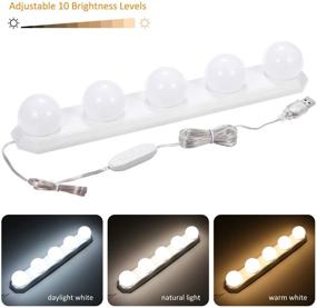 img 3 attached to 💡 Enhance your Vanity Mirror with Dimmable LED Lights - 5 Bulbs, 3 Color Modes, Adjustable Brightness - Perfect Makeup Lighting for Bathroom, Dressing Room, and Christmas Gift