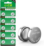 ⌚ licb 10 pack sr621sw 364 watch battery - long-lasting & leak-proof silver oxide button cell batteries (1.55v) for watches - high capacity logo